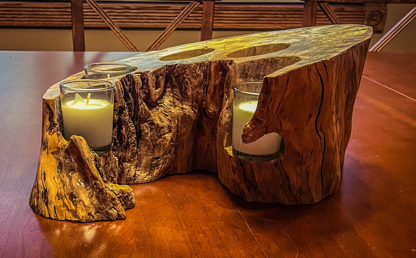 Live Edge "Five Sisters" Votive Centerpiece