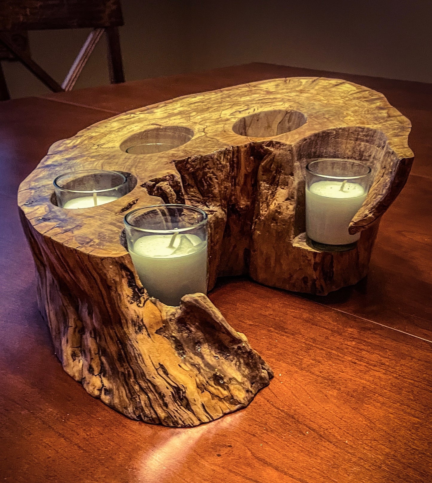 Live Edge "Five Sisters" Votive Centerpiece