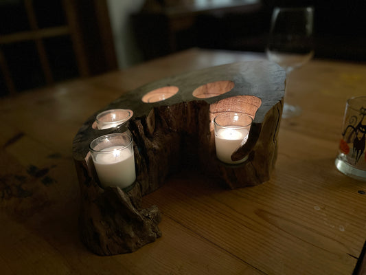 Live Edge "Five Sisters" Votive Centerpiece